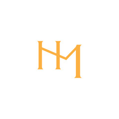 HM letter logo creative design ,HM simple and modern logo and HM unique design. HM luxurious alphabet design