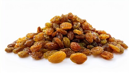 Obraz premium fresh raw organic raisin on white isolated on clear background and white background fresh and organic concept for health ai generative