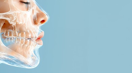 Profile of a Human Face with Overlay