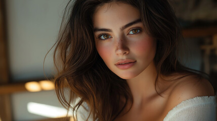 Close up portrait of woman