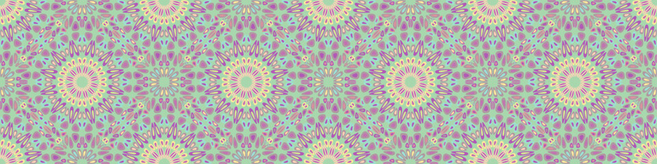 Abstract seamless floral mandala ornament pattern background design