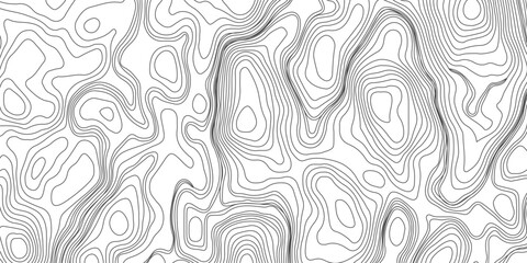 Fototapeta premium Black topographic contour lines isolated on a stark white background. drawing attention to the silent story within the landscape explore themes of solitude, structure.