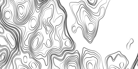 Black topographic contour lines isolated on a stark white background. drawing attention to the silent story within the landscape explore themes of solitude, structure.