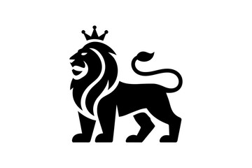 Lion king illustration majestic animal logo design