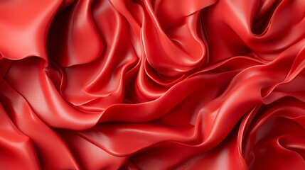 Obraz premium Red Fabric Flowing Background