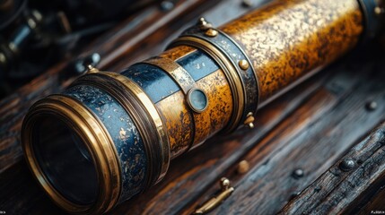 Exploring vintage telescopes coastal workshop rustic environment view history