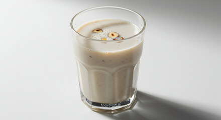 Glass Of Hazelnut Milk For Healthy Eating And Alternative Vegan Nutrition
