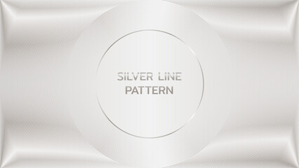 Abstract circle silver line pattern background on grey wallpaper, shiny bright, luxurious feel, business card. Art & Illustration