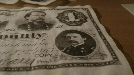 Civil War Union currency bill historic Montgomery macro 3