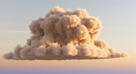 Fototapeta premium Dreamy Cloudscape With Fluffy Formations And Gradient Sky Backdrop