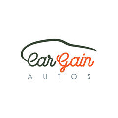 Fototapeta premium Car Gain Logo Design and business name idea editable victor brand identity image for business name ideas and creative needs 