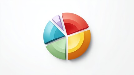 Colorful Pie Chart Icon Data Visualization Graphic