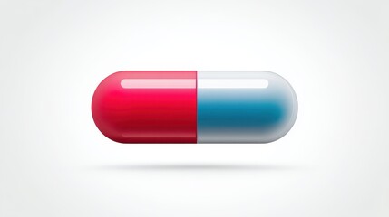 Vector Illustration Red and Blue Capsule Pill Icon
