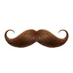 Brown Mustaches isolated on transparent background, Brown hairy Mustache PNG 


