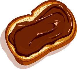 piece of bread with nutella without nuts