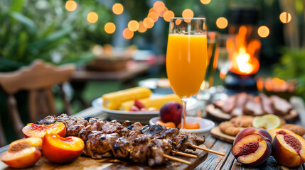 Outdoor summer party with natural light on a sunny day
