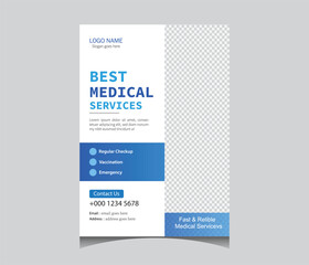 Modern medical clinic  flyer. design for healthcare promotion