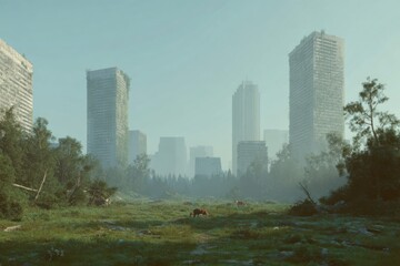 Overgrown Ruins of a Post-Apocalyptic City