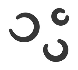 Naklejka premium Rounded sketching elements freehand shapes