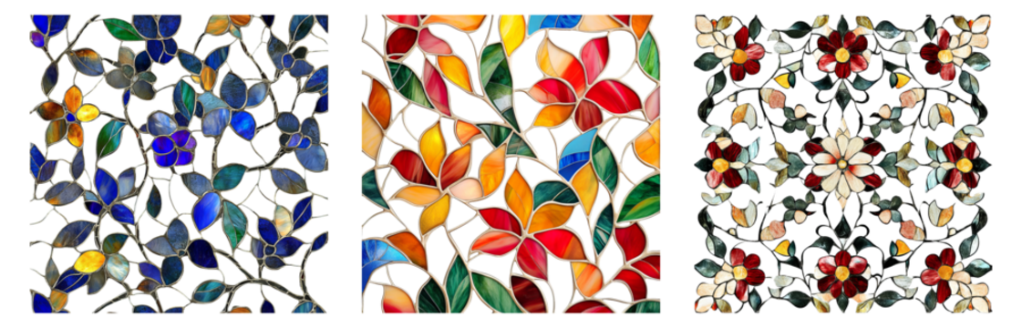 Colorful Artistic Mosaic Patterns Suitable for Home Decor or Design Isolated Transparent Background