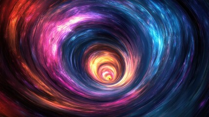 Cosmic vortex swirling through vibrant nebulae