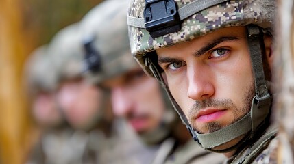 Soldier Portrait Looking at Camera