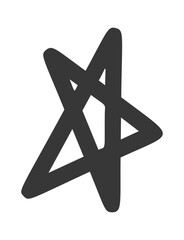 Star shape freehand drawing design