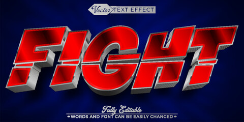 Fight Vector Editable Text Effect Template