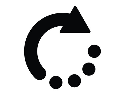 Circle arrow icon isolated. Direction Icon, Circle, Cursor, Arrowhead, Upload Button. Symbol of reload, refresh, loading, recycle and repeat.
