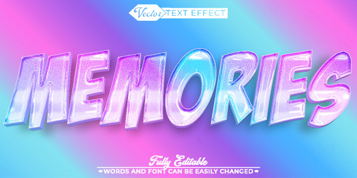 Colorful Memories Vector Editable Text Effect Template