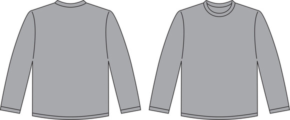 長袖Tシャツ　灰色　グレー　アッシュ