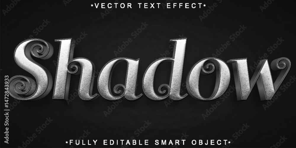 Poster gray stamp shadow clean vector fully editable smart object text effect