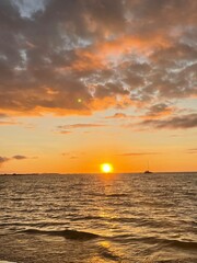 Fiji Sunset over the sea