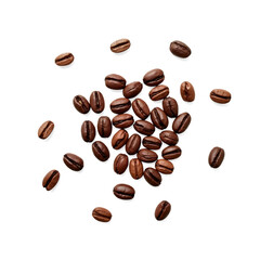 Obraz premium Cocoa beans for chocolate on a transparent background