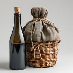 Elegant Gourmet Gift Basket Mockup - Blank High-End Food Present Box for Custom Branding, Luxury Treats, and Corporate Gifting