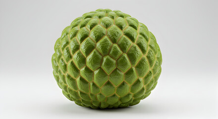 Obraz premium Fresh Sugar Apple Isolated On A Clean Background For Creative Still Life