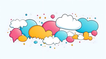 Professional communication bubble icon design for messaging and discussions in graphic design