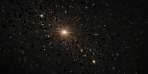 Fototapeta premium Myriad stars glittering intensely against an inky black backdrop , deep space, space, sky
