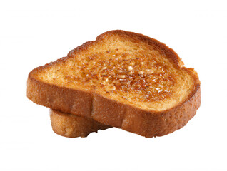 Golden Toast with Butter Slices, Isolated on White, Delicious Breakfast Concept, Food Photography for Marketing