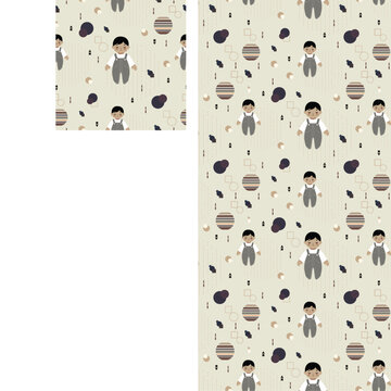 Baby clothing Pattern, seamless pattern for kids, fun repeat pattern for textiles, wallpaper, baby accessories