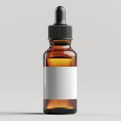 Fototapeta premium Modern Cosmetic Bottle Mockup with Blank Label, Isolated on White Background for Product Branding and Design Presentation