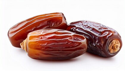 dry date palm fruit isolated on white