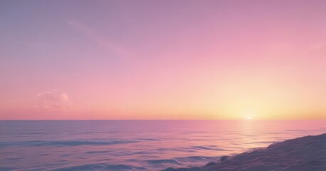 Fototapeta premium Fuzzy pastel sunset, pink blue yellow gradient, ethereal, sunset, peaceful