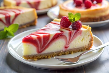 Cheesecake With Raspberry Swirl