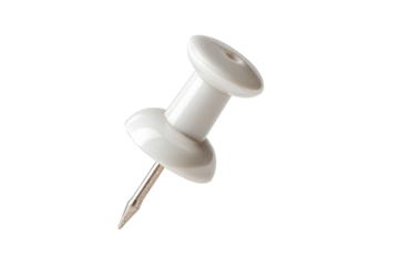 PNG White pushpin isolated on white background for office and crafts