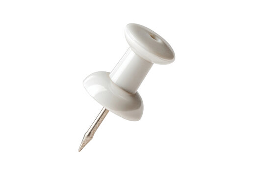 PNG White pushpin isolated on white background for office and crafts