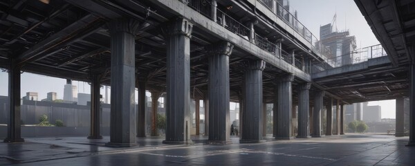 Obraz premium Clean lines of connected architectural modules, intricate detail Precisely fitted components form a complex structure , interlocking, design