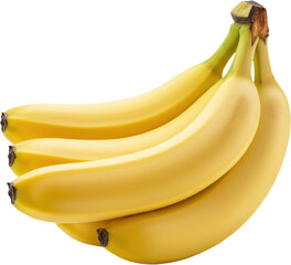 Bunch of ripe bananas on a white background  