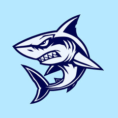 Angry Shark Mascot Vector Illustration