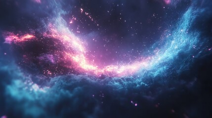 Obraz premium Vibrant nebula swirling in space